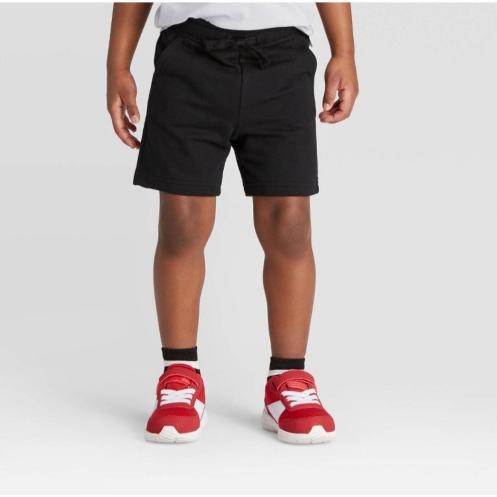 Toddler Boys' Knit Pull-On Shorts Cat & Jack™ Black - Picture 2 of 3